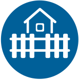 eingezäuntes Grundstück